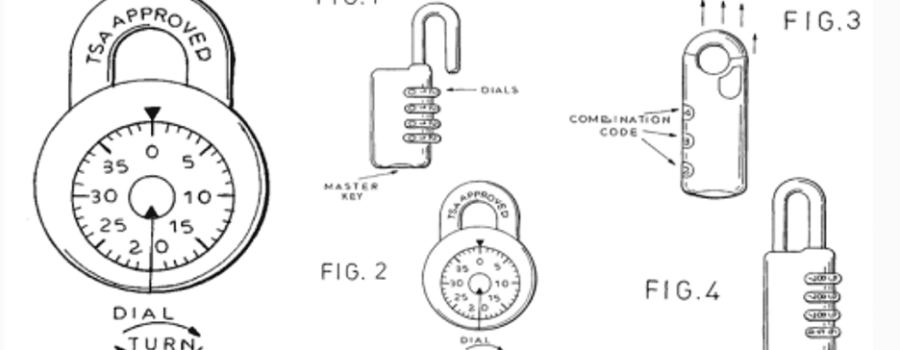 padlock patent sketches